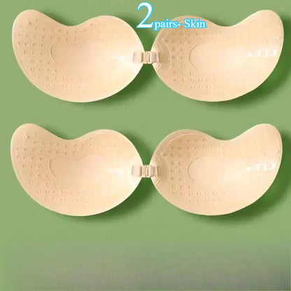 Soutien-gorge push-up invisible pour femme, sans bretelles, dos nus, sans coutures, fermeture à l'avant, soutien-gorge auto-adhésif en silicone