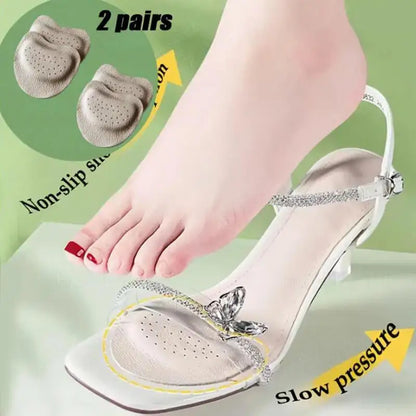 2 paires d'autocollants antidérapants, coussinets pour l'avant pied, semelles intérieure pour soulager la douleur liée au talons hauts,