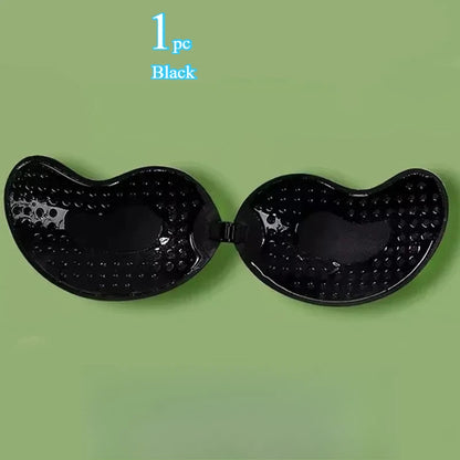 Soutien-gorge push-up invisible pour femme, sans bretelles, dos nus, sans coutures, fermeture à l'avant, soutien-gorge auto-adhésif en silicone